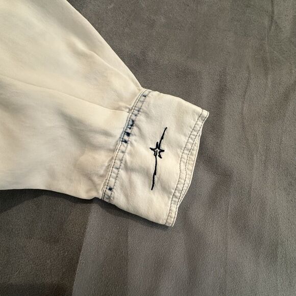 Ryan Michael Shirt Mens Large Western Pearl Snap Long Sleeve Cowboy Light Blue - Picture 6 of 7